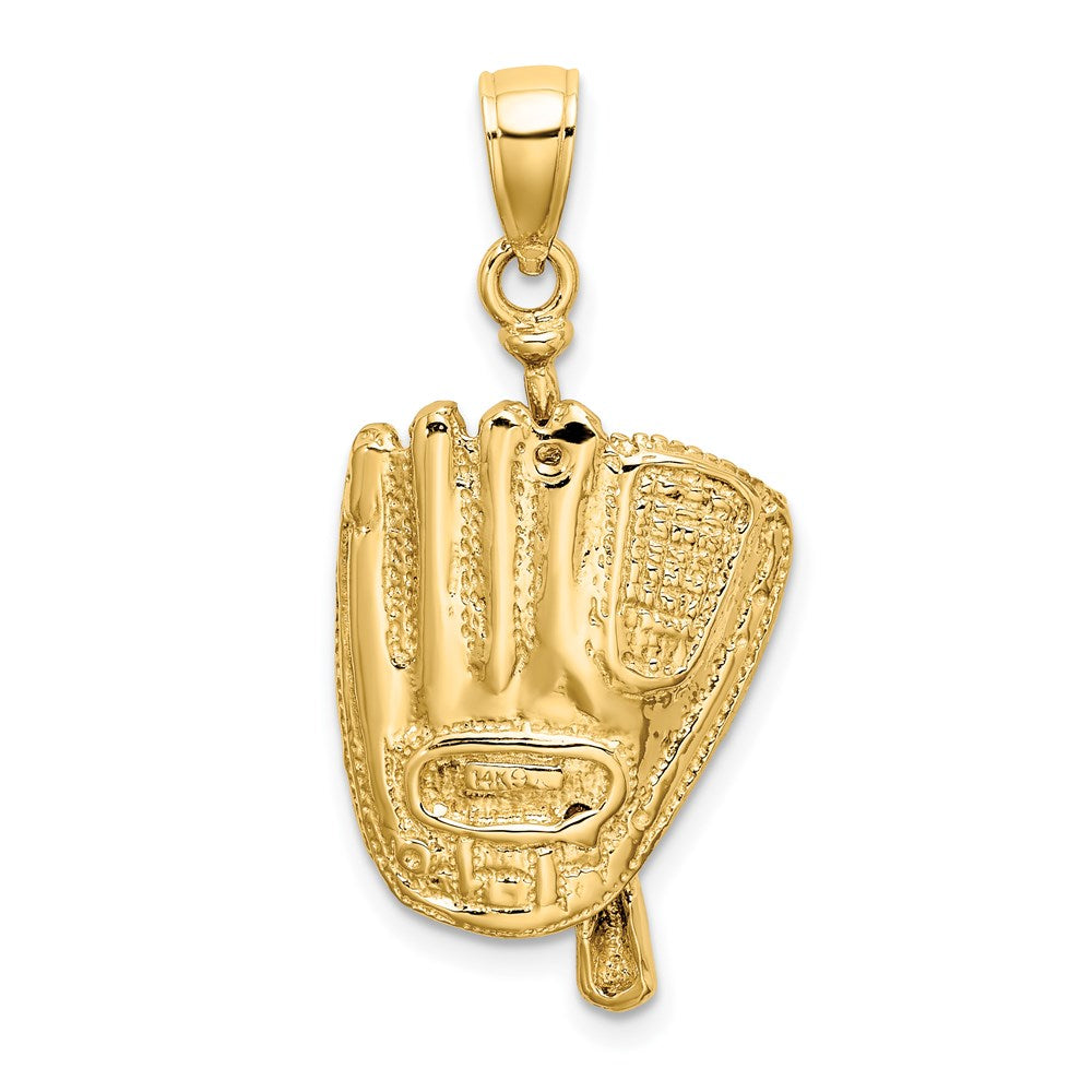 14K 3-D Baseball Glove, Bat and Ball Charm