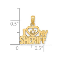 14k I HEART MY SHERIFF Charm