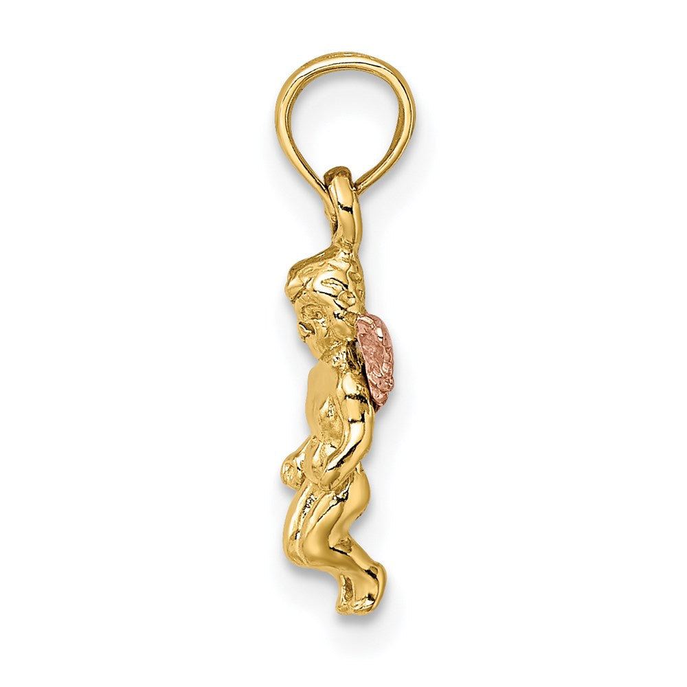 14K Two-Tone 3-D Mini Guardian Angel Charm