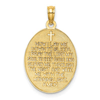 14k w/Rhodium Reversible CHILDS PRAYER w/Boy Charm