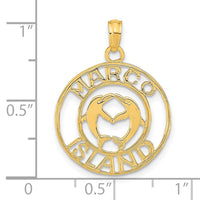 14K MARCO ISLAND with Dolphins Circle Pendant 3