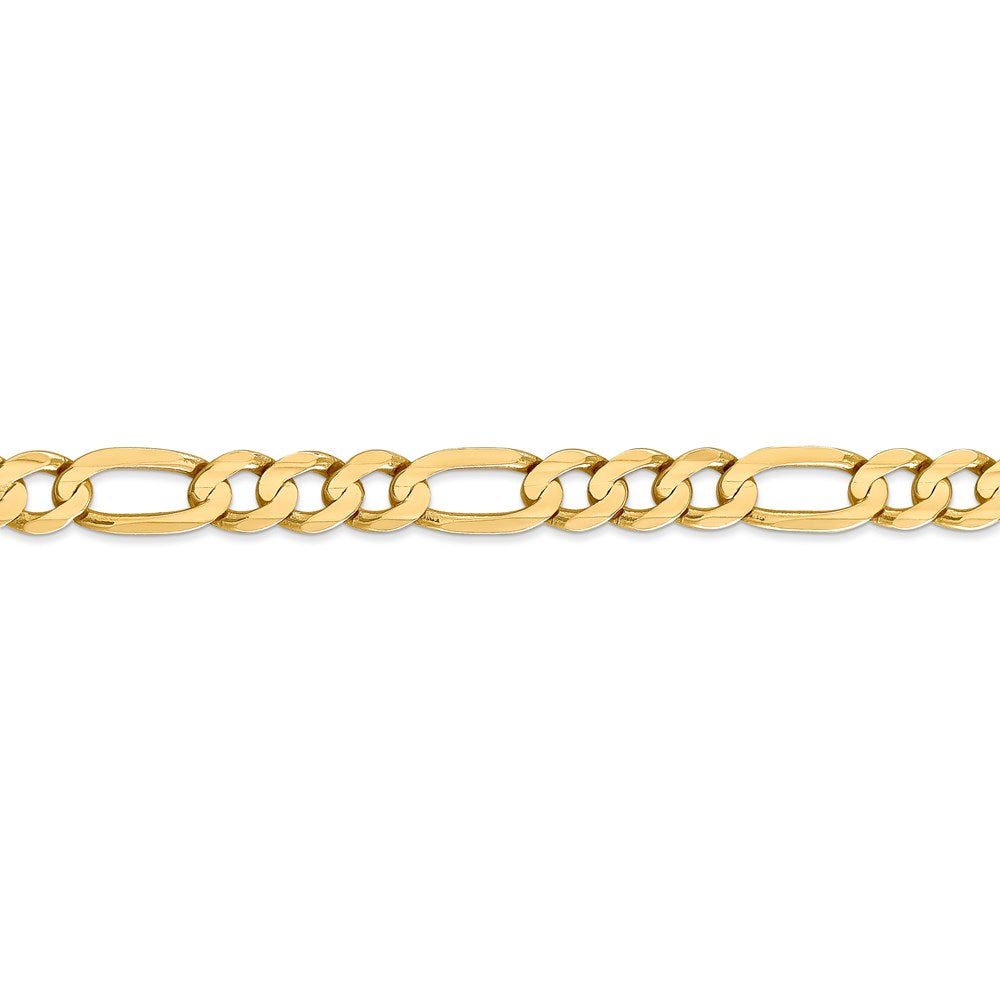 14k 6.75mm Concave Open Figaro Chain 3