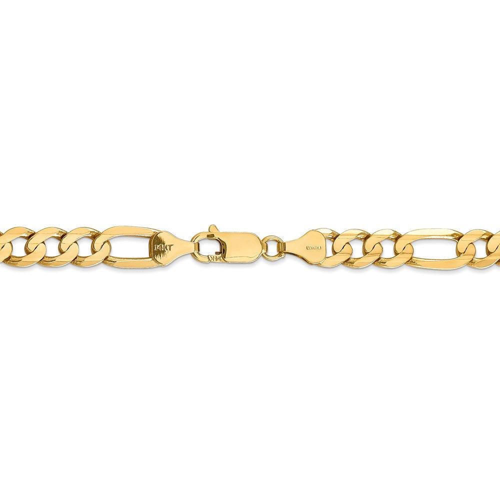 14k 6.75mm Concave Open Figaro Chain 4