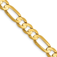 14k 6.75mm Concave Open Figaro Chain 1