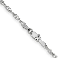 14k WG 2.0mm Singapore Chain