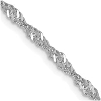 14k White Gold 14k WG 2.0mm Singapore Chain