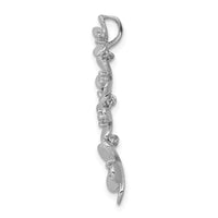 14k White Gold 1/8ct. Diamond Four Flower Chain Slide