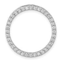 14k White Gold 3/4ct. Diamond Circle Chain Slide