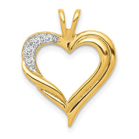 14k Diamond Fancy Heart Pendant