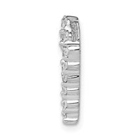 14k White Gold 1/5ct. Diamond Heart Chain Slide