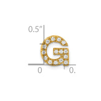 10K  Diamond Letter G Initial Charm