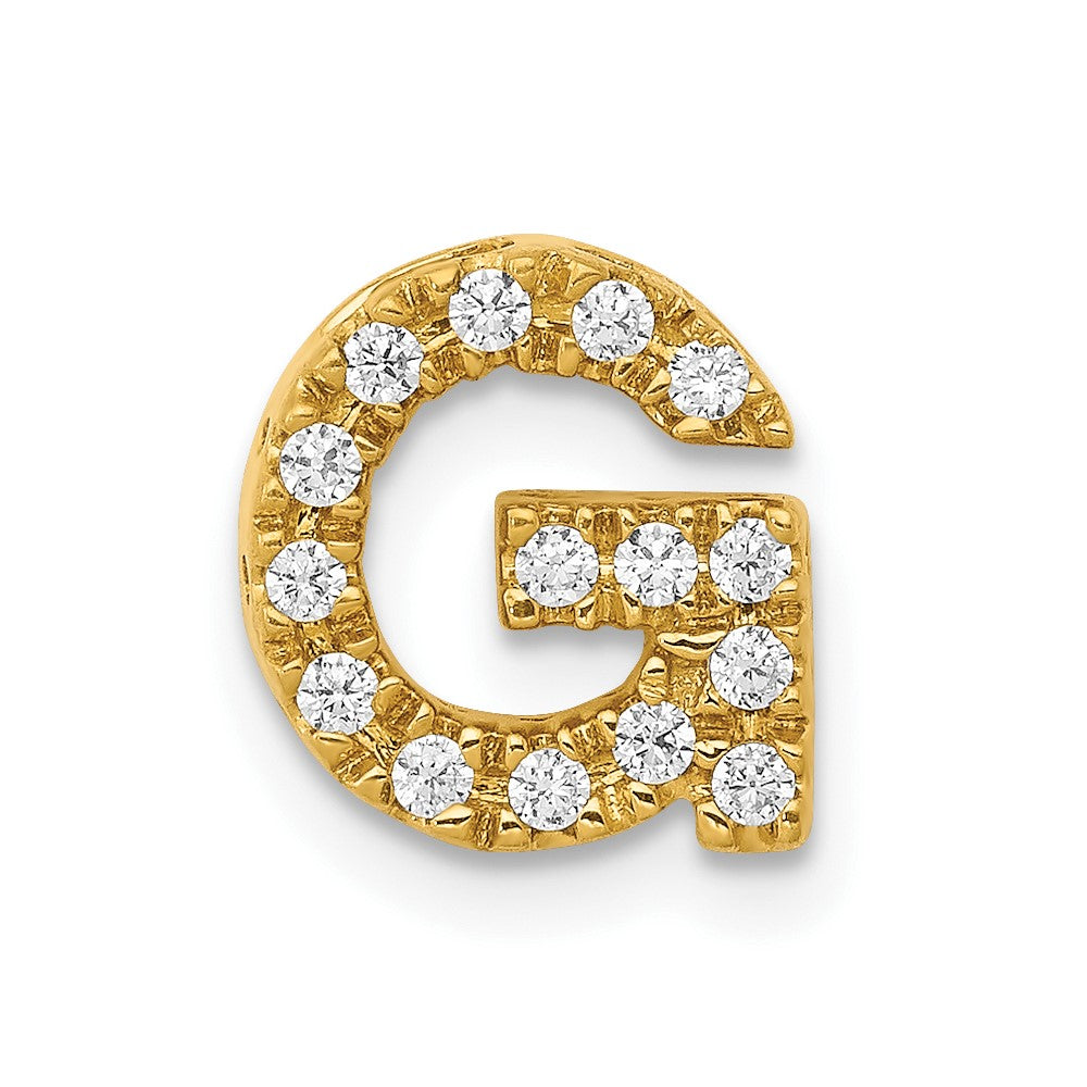 10K  Diamond Letter G Initial Charm