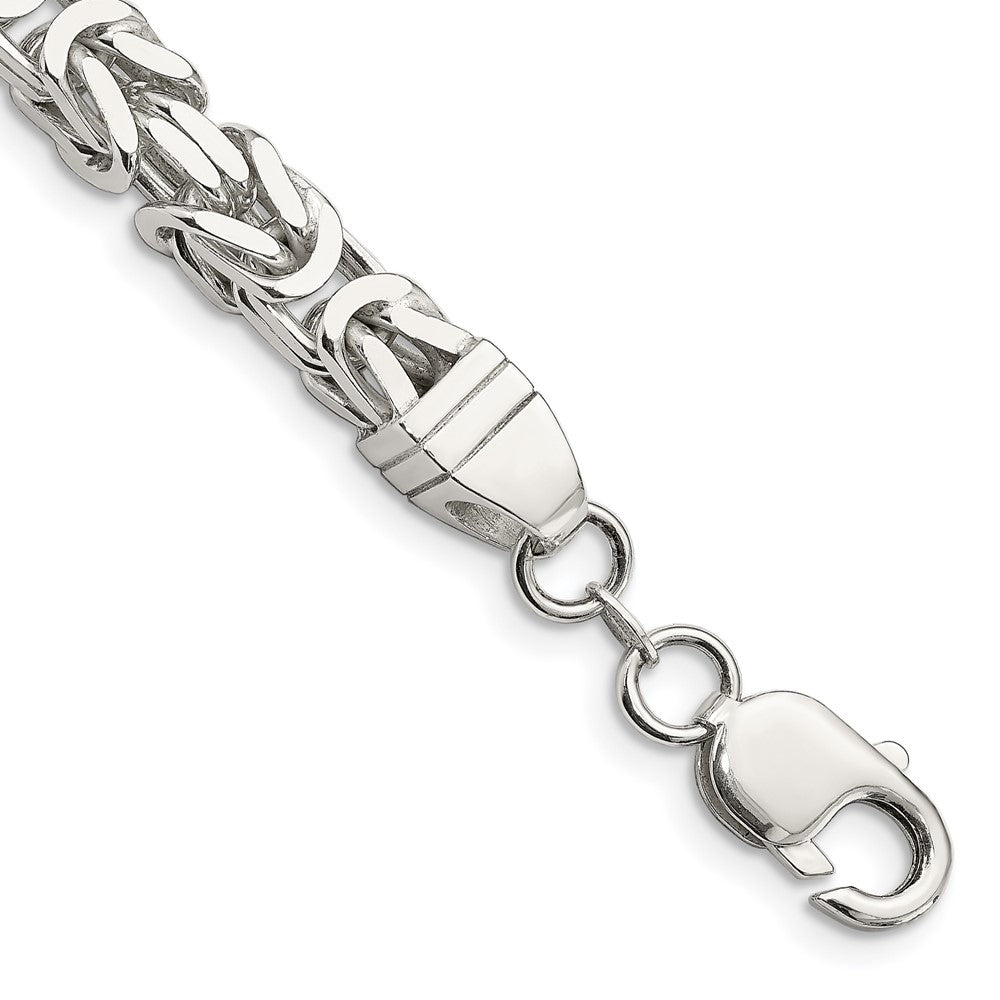 7mm Byzantine Chain Bracelet in Sterling Silver