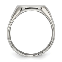 Stainless Steel Polished Signet Ring