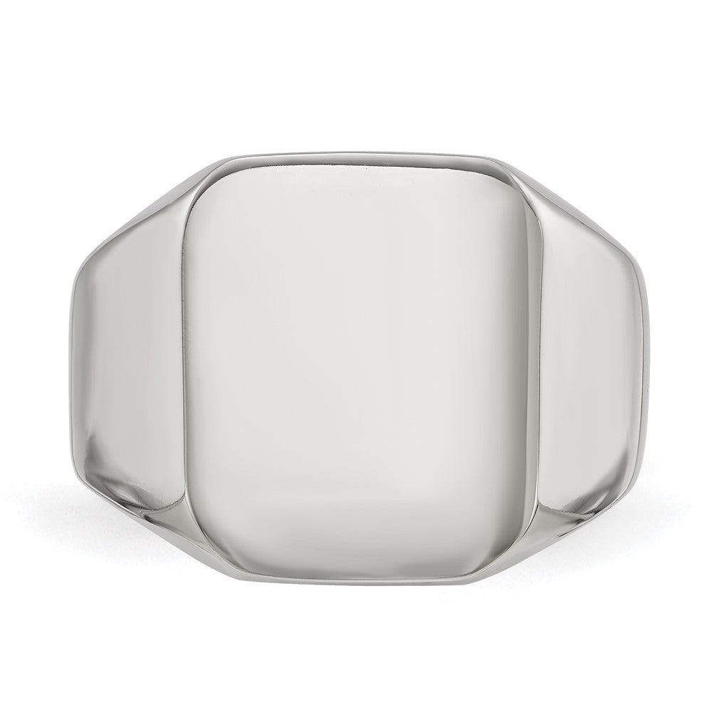 Stainless Steel Polished Signet Ring