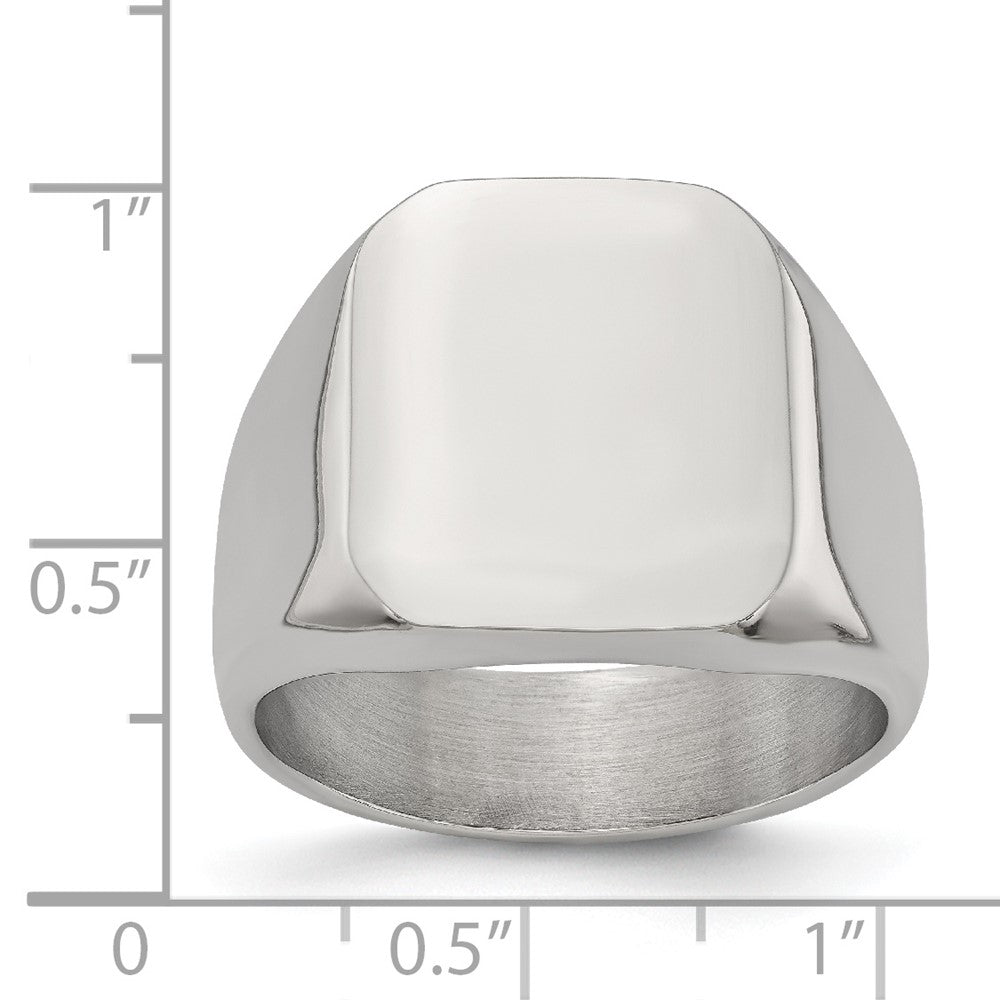 Stainless Steel Polished Signet Ring