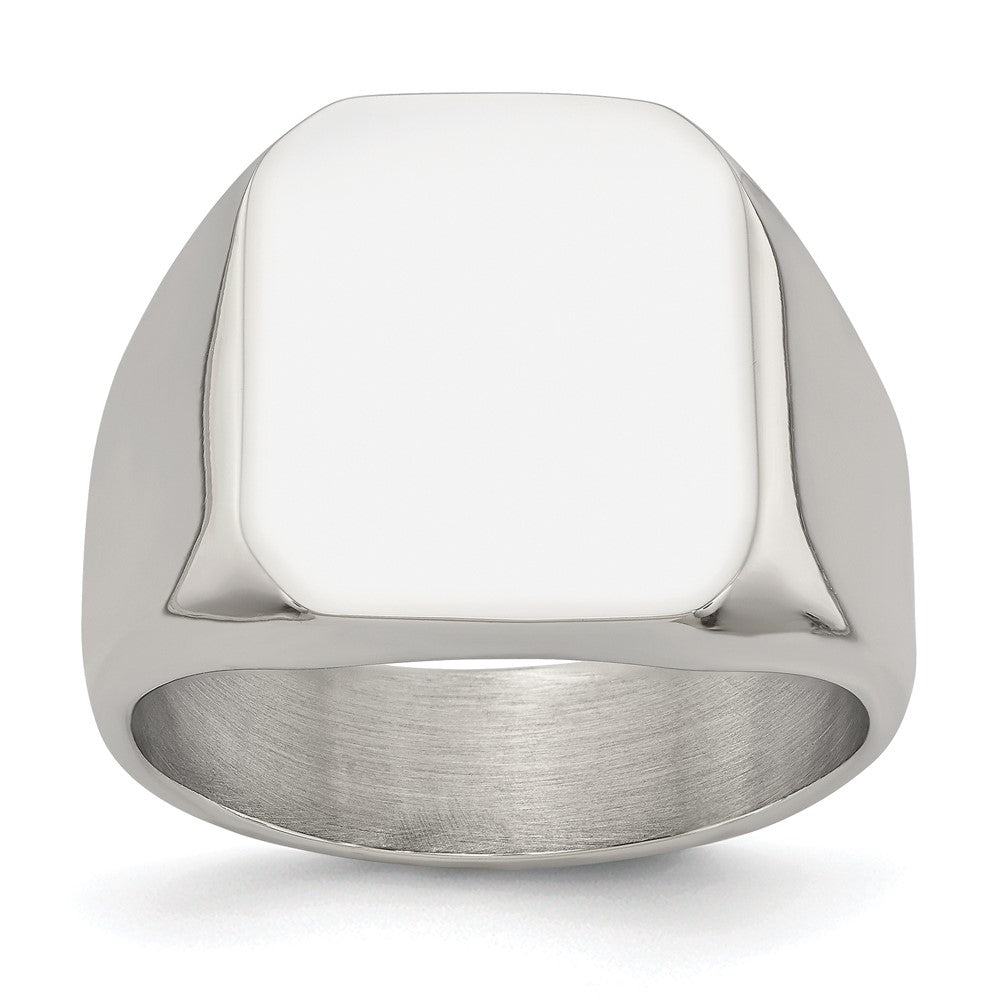 Stainless Steel Polished Signet Ring