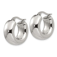 Stainless Steel Polished Hoop Earrings