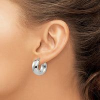 Stainless Steel Polished Hoop Earrings