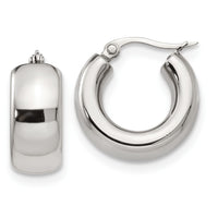 Stainless Steel Polished Hoop Earrings