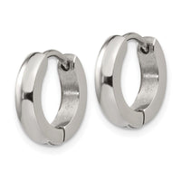 Stainless Steel Polished 3mm Hinged Hoop Earrings