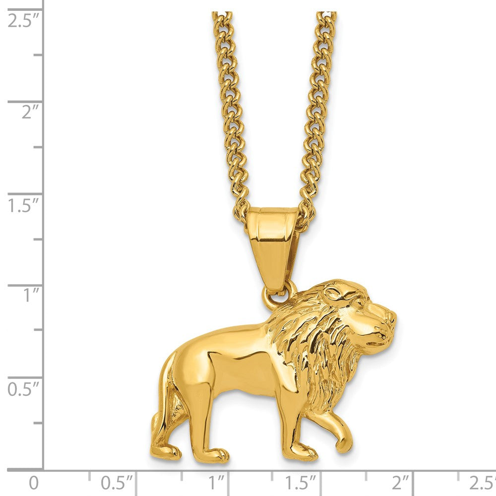 14K Lion & Heart Multi-Charm Necklace