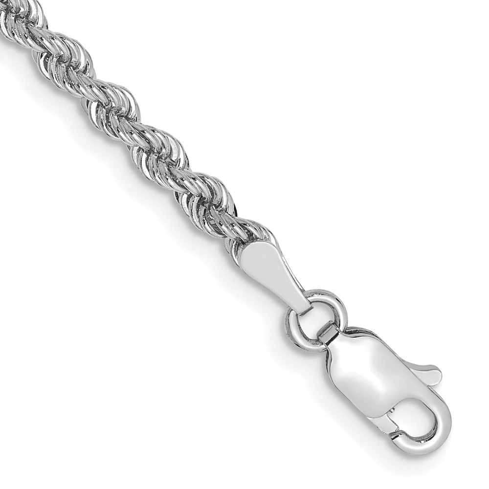 14K Gold Rope Chain Bracelet White Gold