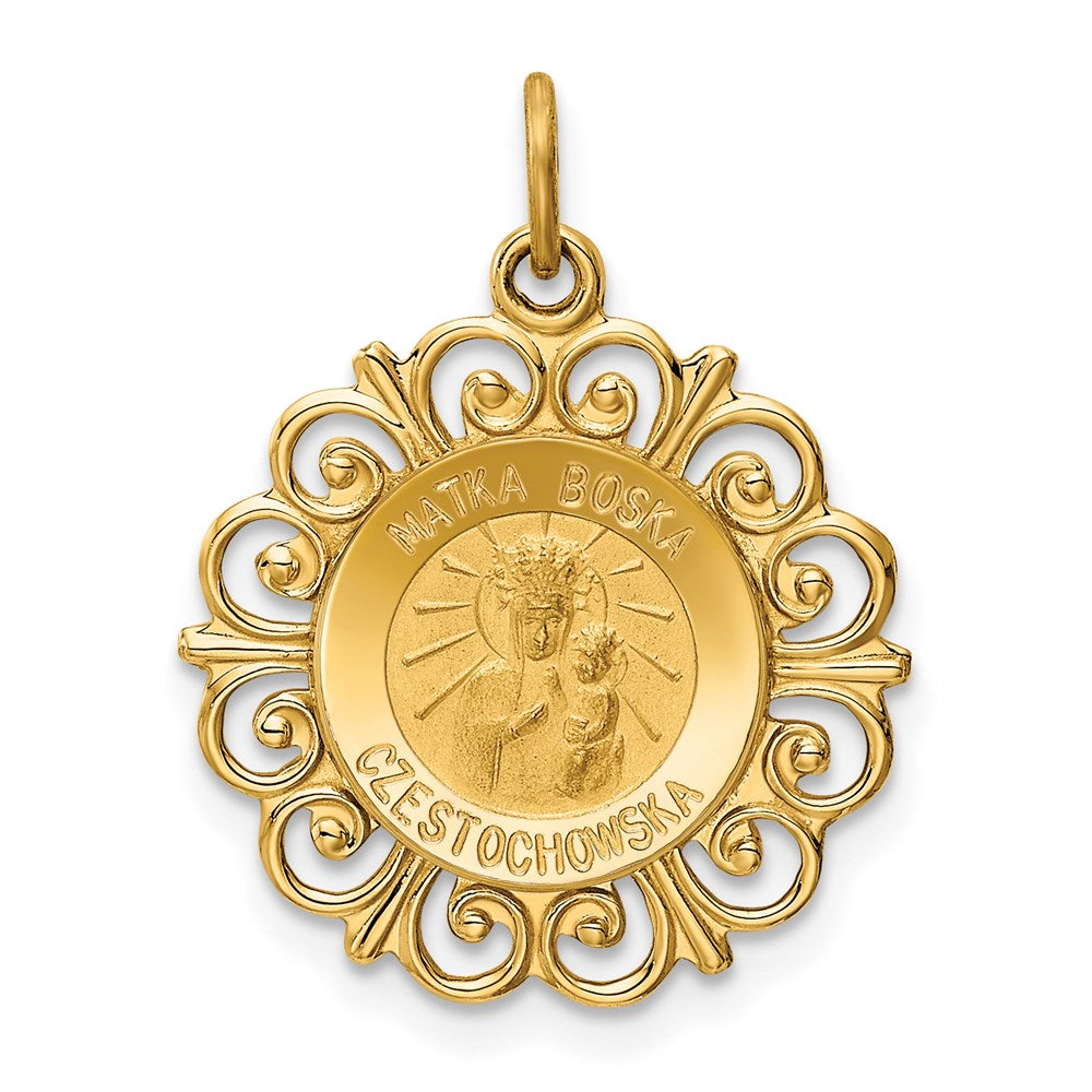 14k Matka Boska Medal Charm