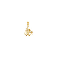 14K Textured Mini Sea Turtle and Kelp Charm 3